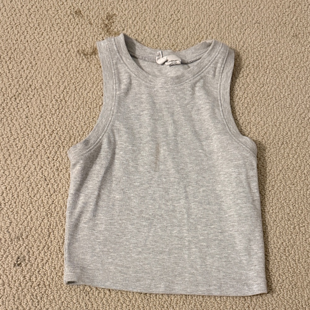 Tillys Gray Sleeveless Crop Top
